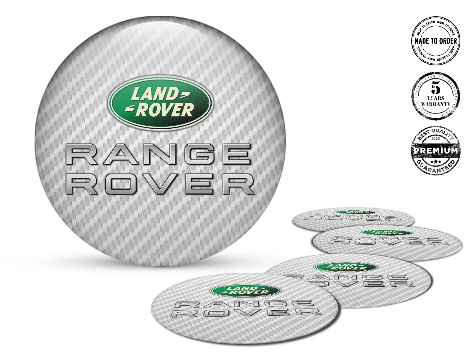 Land Rover Pegatina de Silicona Logo Calcomanías de Rueda de Lujo